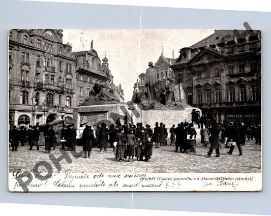 Pohlednice Praha Staroměstské náměstí Husův pomník (M361)