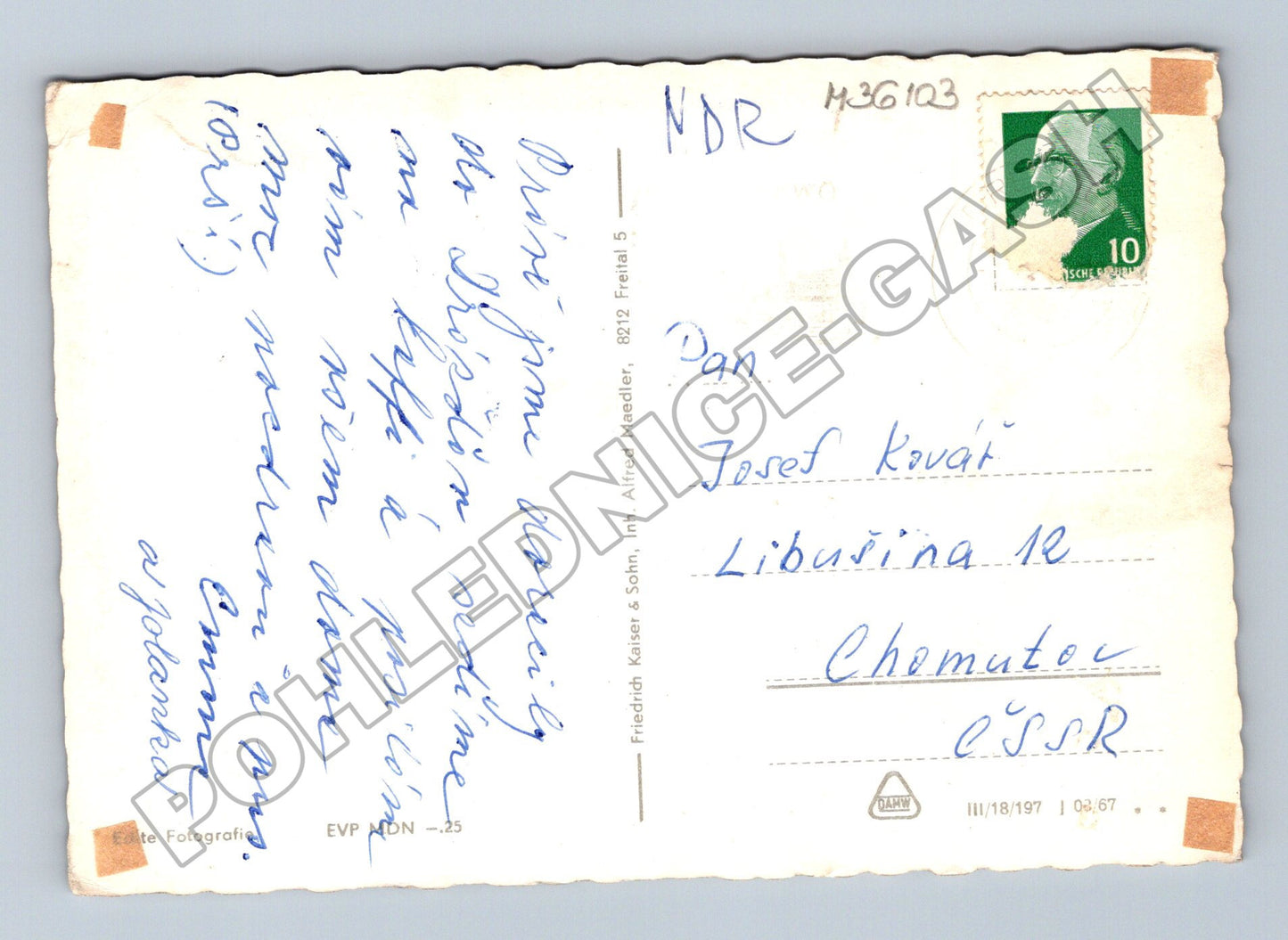 Pohlednice Německo Drážďany Zwinger Kronentor 1967 (M36103)