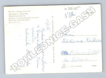 Pohlednice Německo Drážďany Zwinger Kronentor 1967 (M36105)