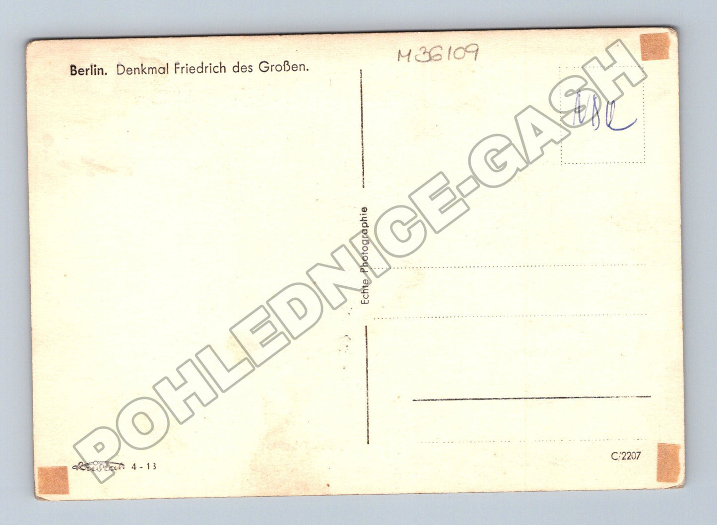 Pohlednice Německo Berlin Denkmal Friedrich des Großen (M36109)