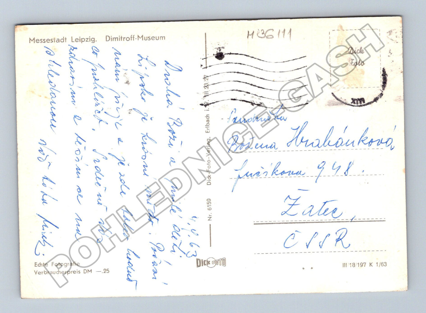 Pohlednice Německo Leipzig Dimitroff-Museum 1963 (M36111)