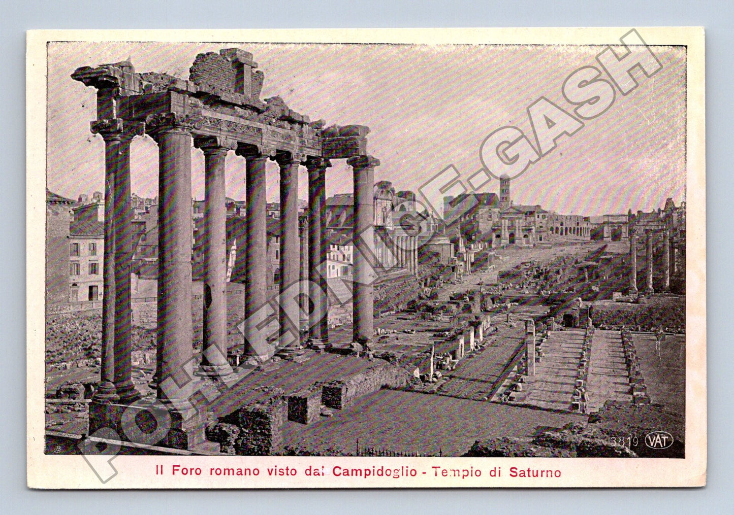 Pohlednice Itálie Řím Forum Romanum Saturnův chrám (M36120)