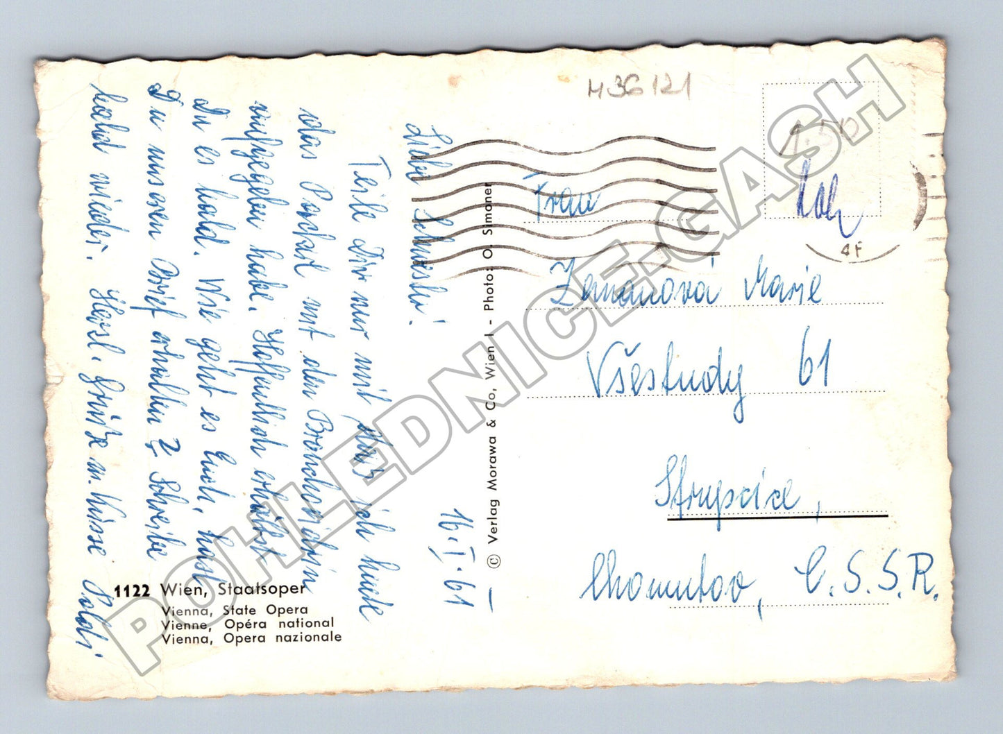 Pohlednice Rakousko Vídeňská státní opera 1961 (M36121)