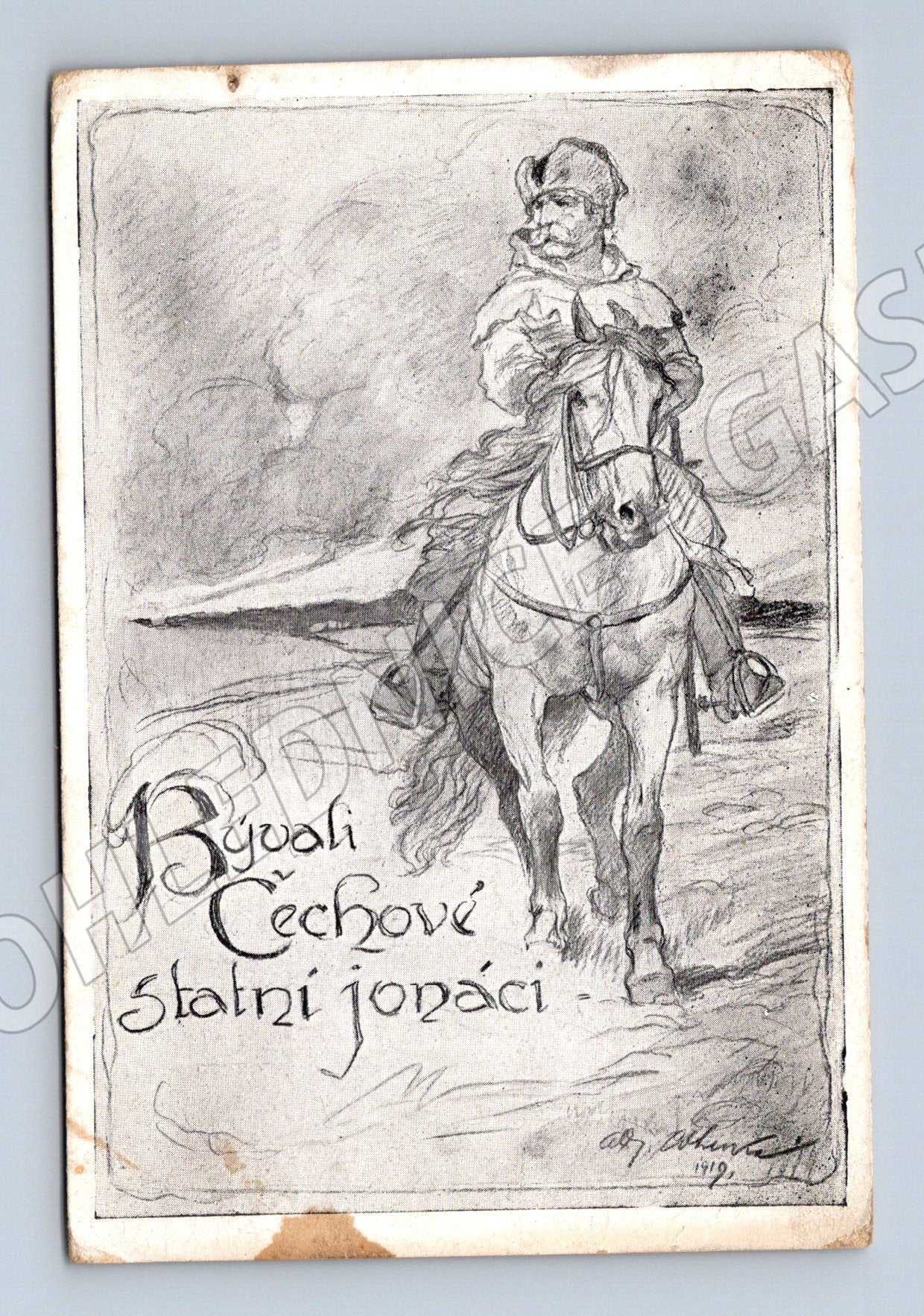 Pohlednice Bývali Čechové statní jonáci 1912 (M3614)