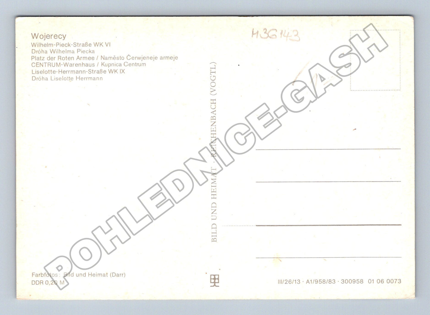 Pohlednice Německo Hoyerswerda Centrum 1970 (M36143)