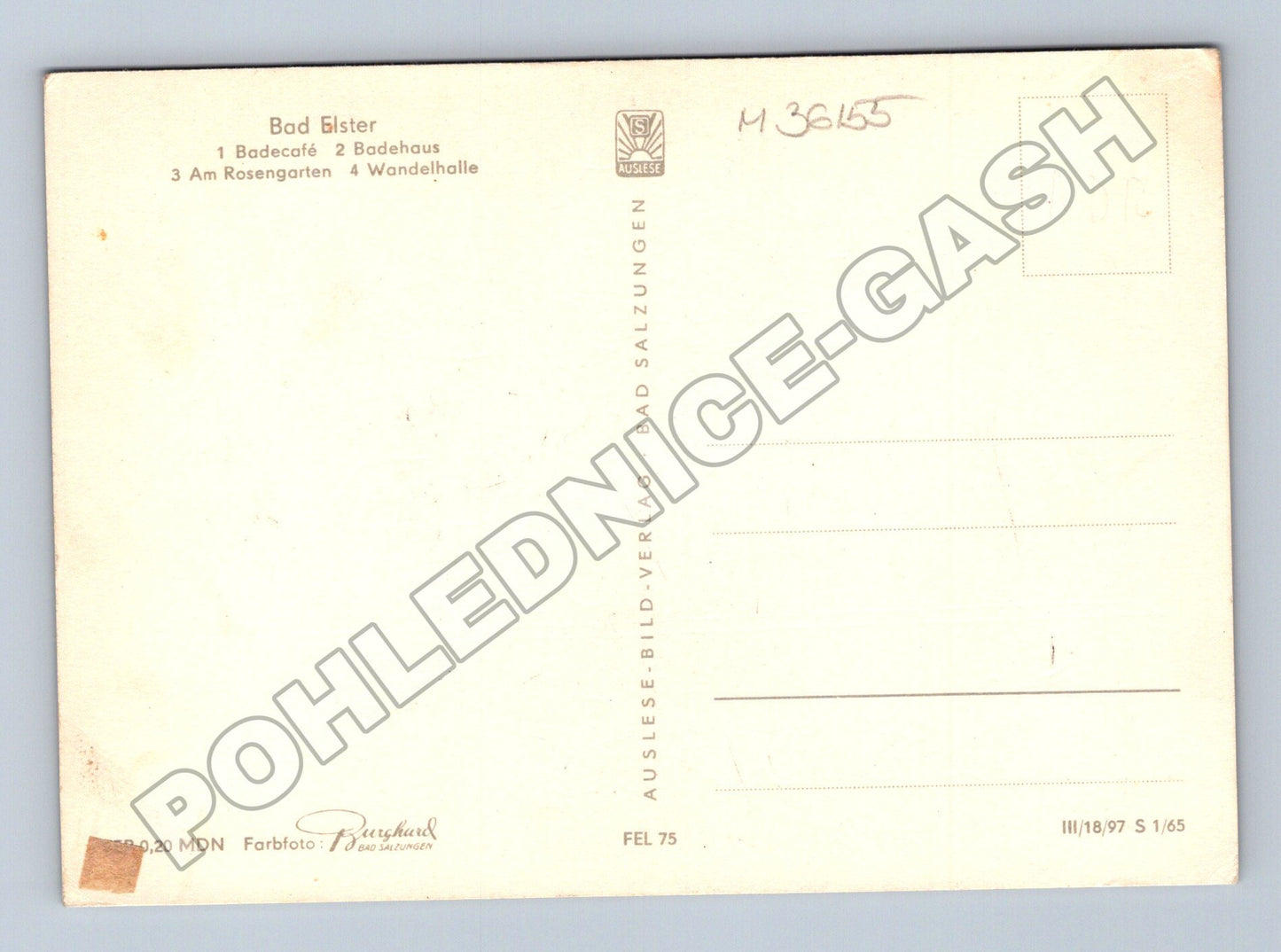 Pohlednice Německo Bad Elster koláž míst 1965 (M36155)