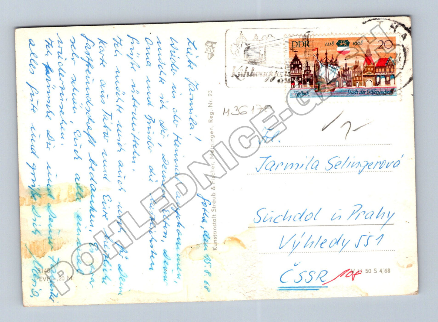 Pohlednice Německo Erfurt motivy města 1968 (M36178)