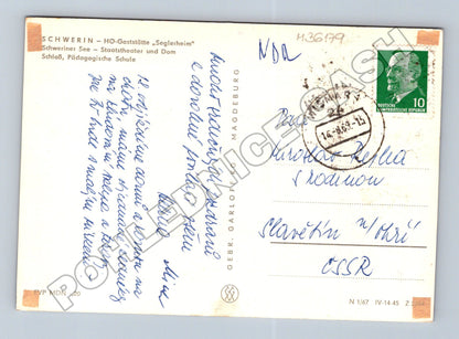 Pohlednice Německo Schwerin multi-view 1968 (M36179)