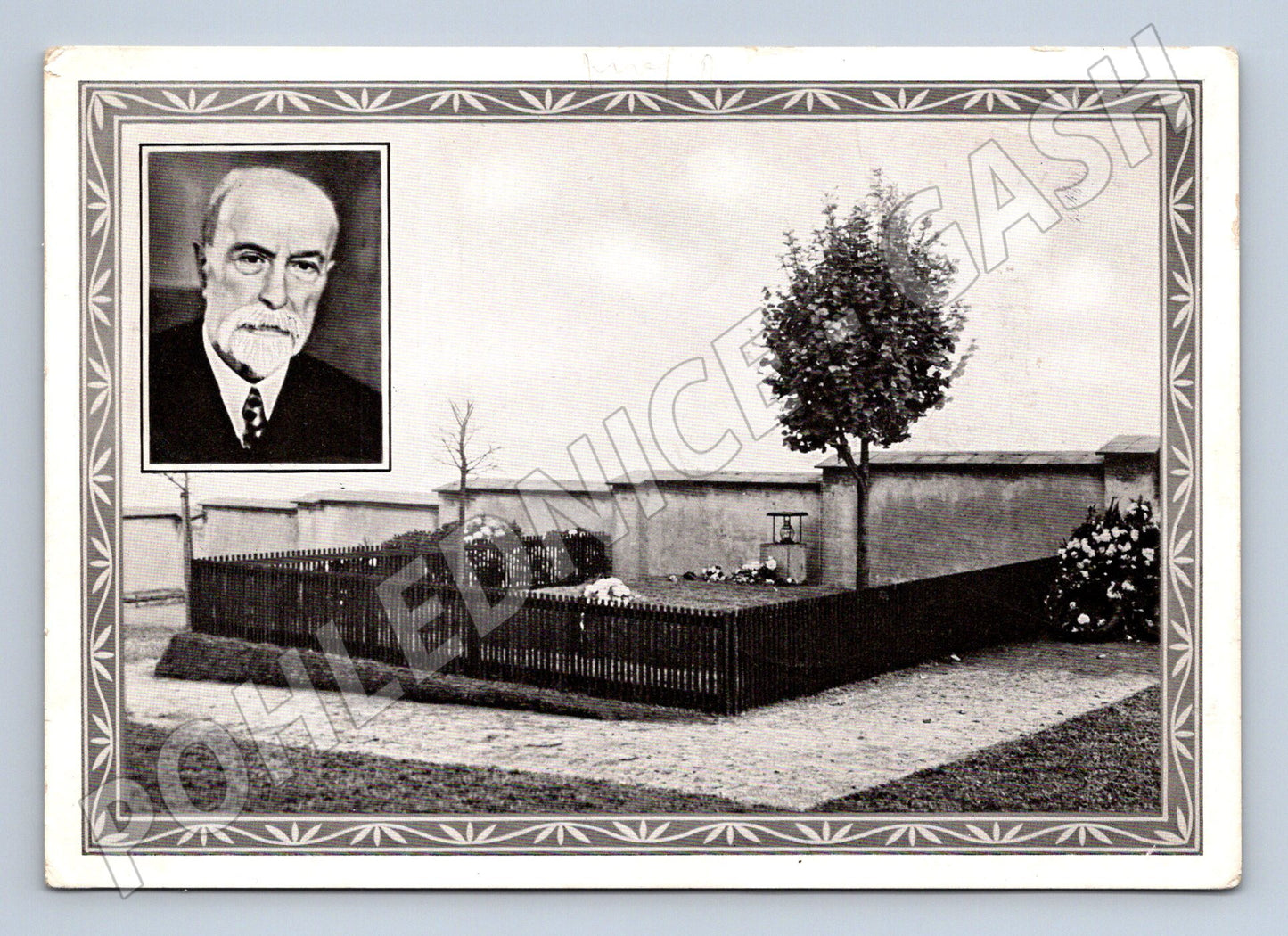Pohlednice Hrob T G Masaryka Lány 1937 (M3618)