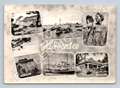 Pohlednice Německo Hiddensee moře přístav 1966 (M36183)