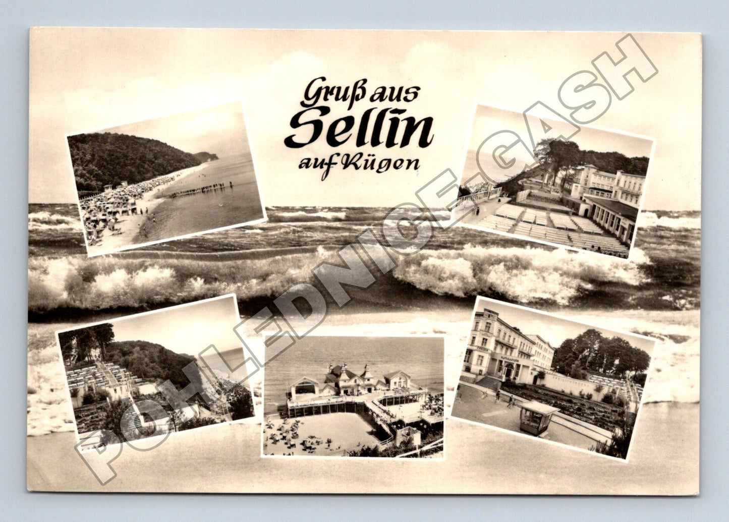 Pohlednice Německo Sellin na Rujáně moře pláže 1974 (M36185)