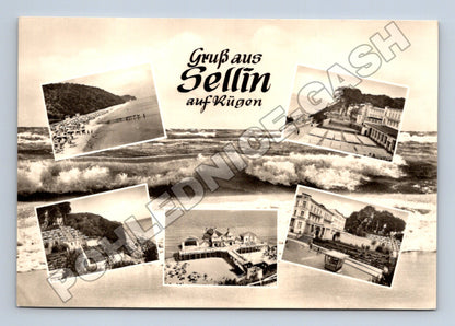 Pohlednice Německo Sellin na Rujáně moře pláže 1974 (M36185)