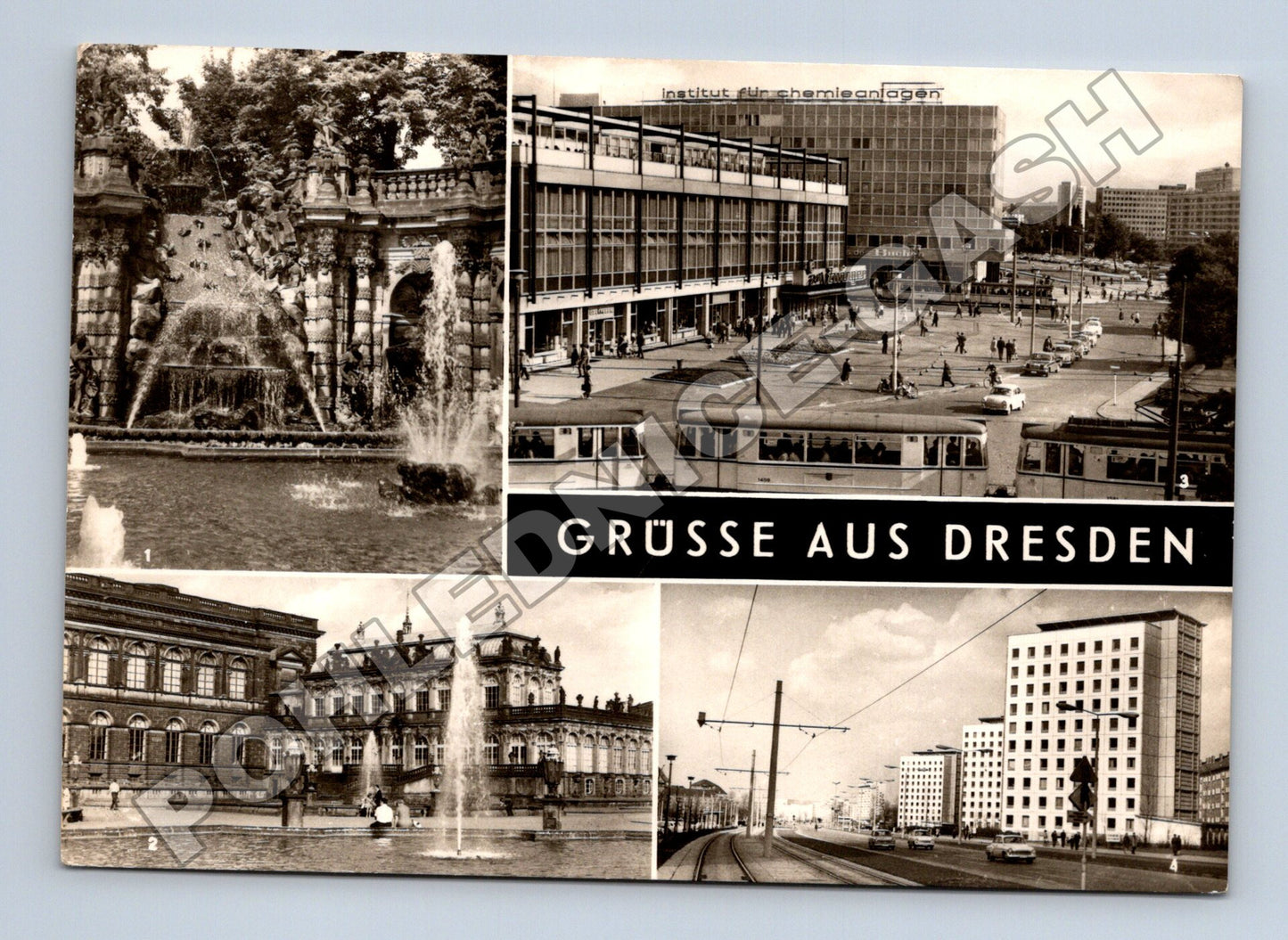Pohlednice Německo Drážďany Zwinger ulice 1970 (M36190)