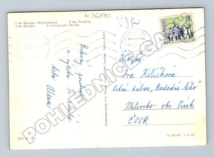 Pohlednice Německo Drážďany Zwinger ulice 1970 (M36190)