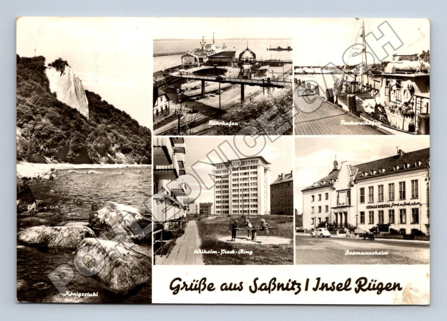 Pohlednice Německo Saßnitz Rügen multi-view 1974 (M36193)
