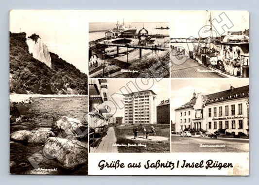 Pohlednice Německo Saßnitz Rügen multi-view 1974 (M36193)