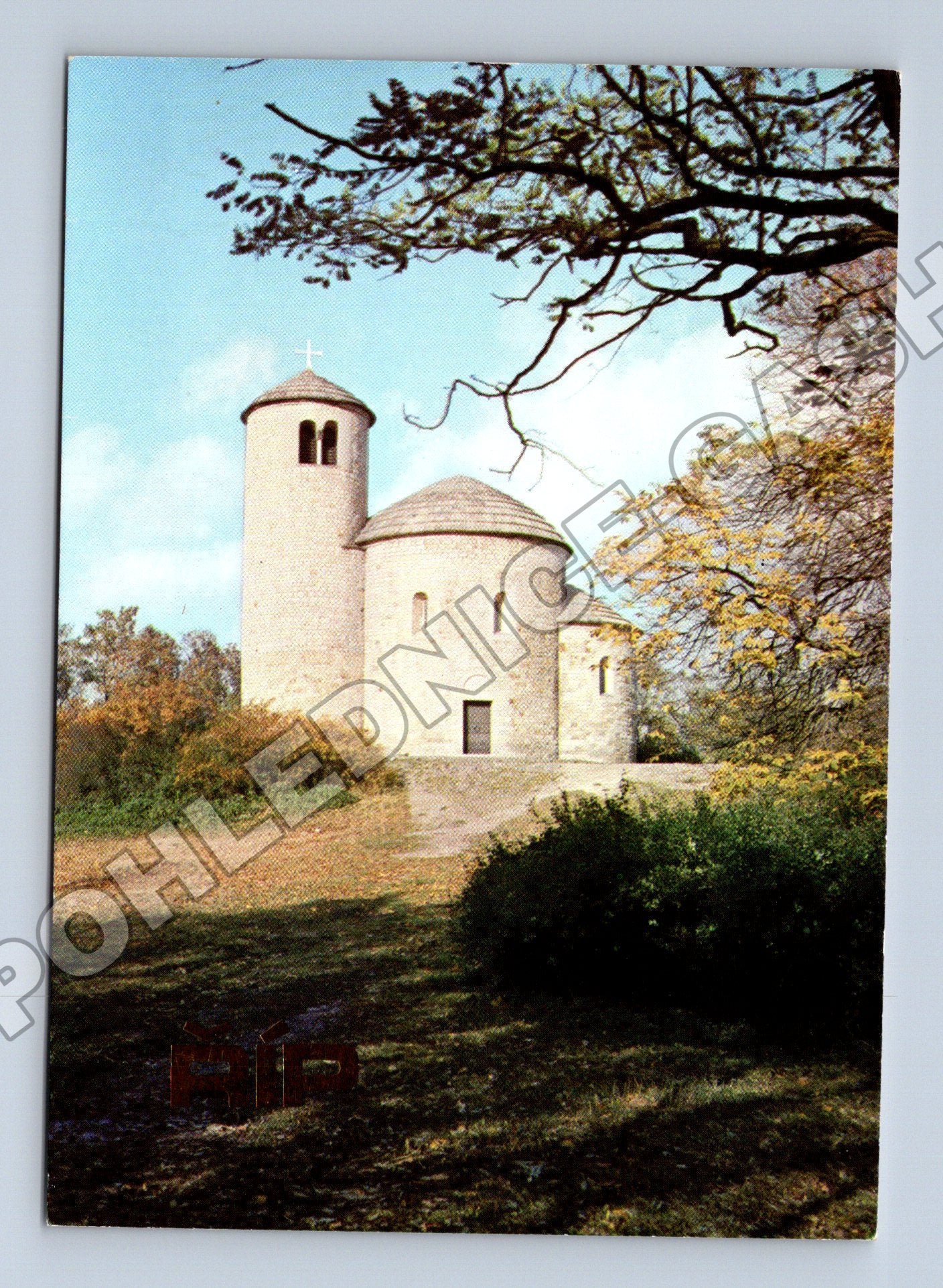 Pohlednice Říp Románská rotunda 1986 (M36203)