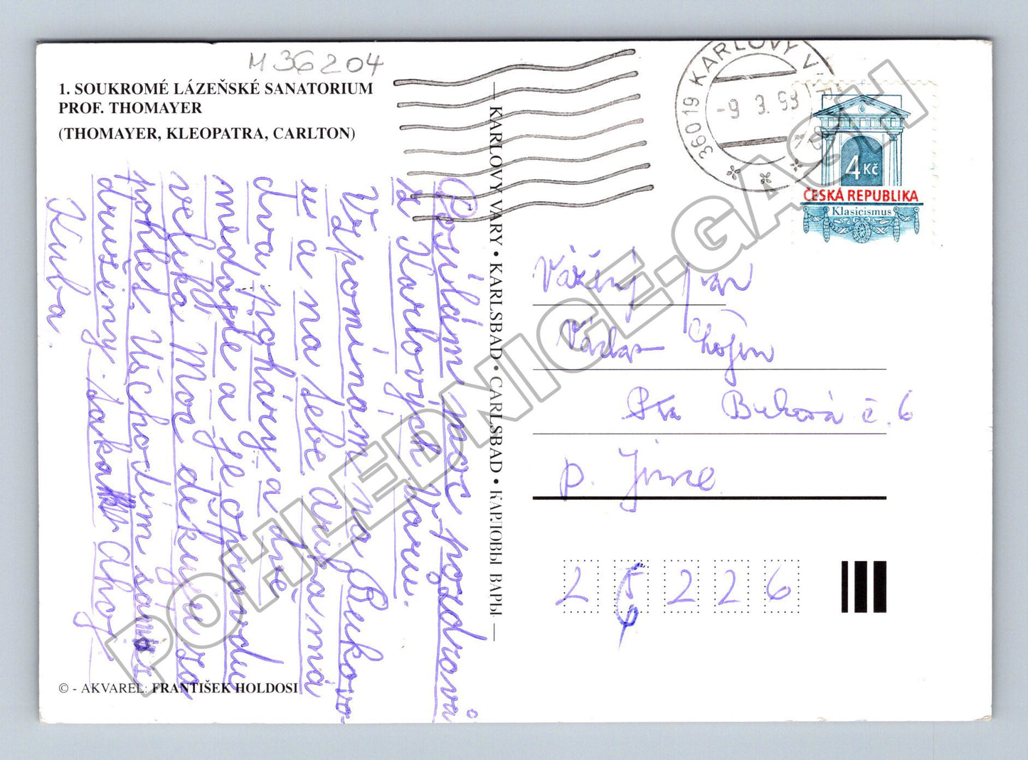 Karlovy Vary Sanatorium prof. Thomayer F. Holdost 1993 (M36204)