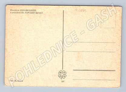 Pohlednice Masaryk a Beneš K Hájek (M3621)