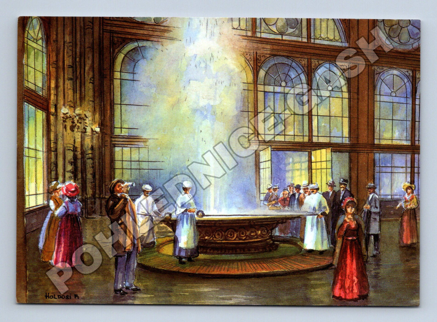 Pohlednice Karlovy Vary Vřídlo Chrám zdraví 2004 (M36211)