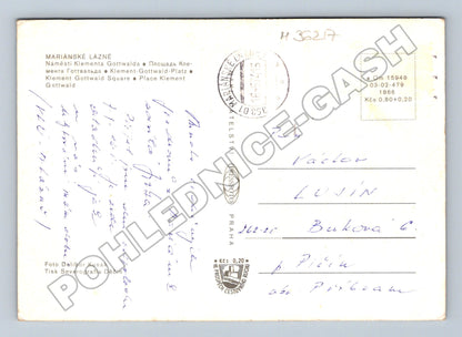 Pohlednice Mariánské Lázně Náměstí Klementa Gottwalda 1983 (M36217)