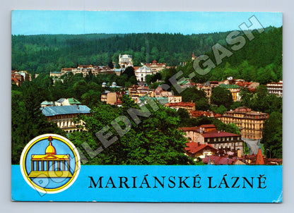 Pohlednice Mariánské Lázně celkový pohled na město 1976 (M36220)