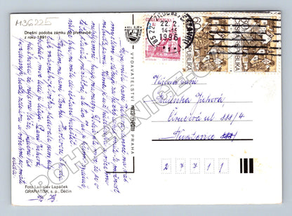 Pohlednice Zruč nad Sázavou zámek v zimě 1996 (M36225)