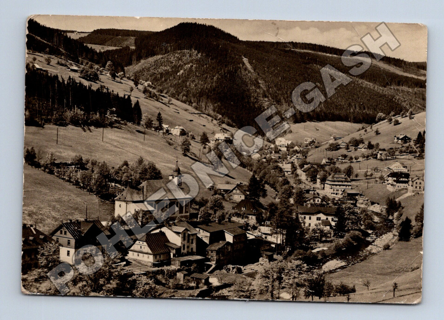 Pohlednice Krkonoše Velká Úpa panorama (M36229)