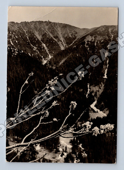 Pohlednice Krkonoše Obří důl zimní motiv 1989 (M36232)