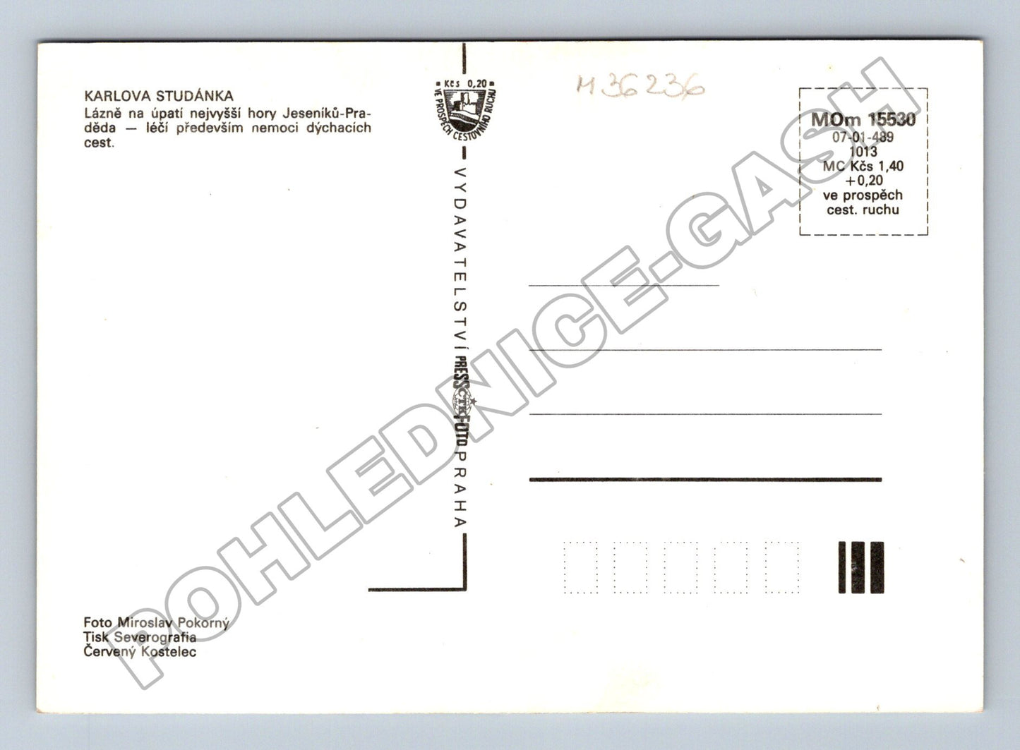 Pohlednice Karlova Studánka zimní scenérie (M36236)