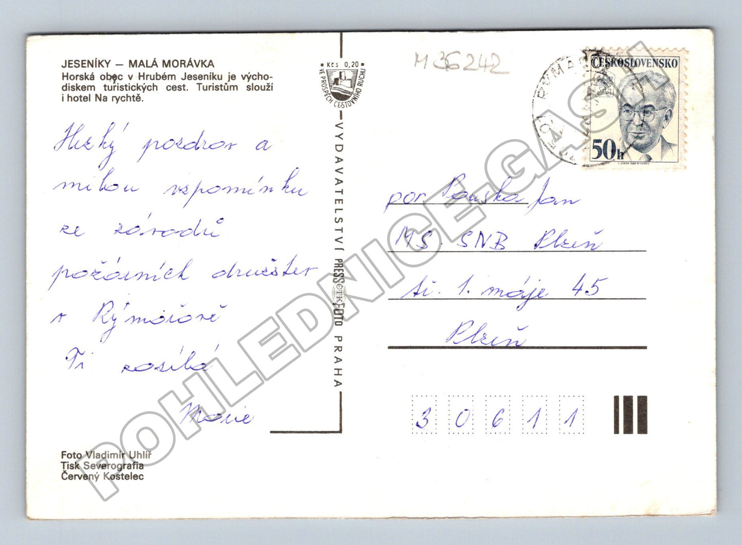Pohlednice Malá Morávka Jeseníky (M36242)