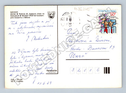 Pohlednice Náchod multi-view 1989 (M36245)