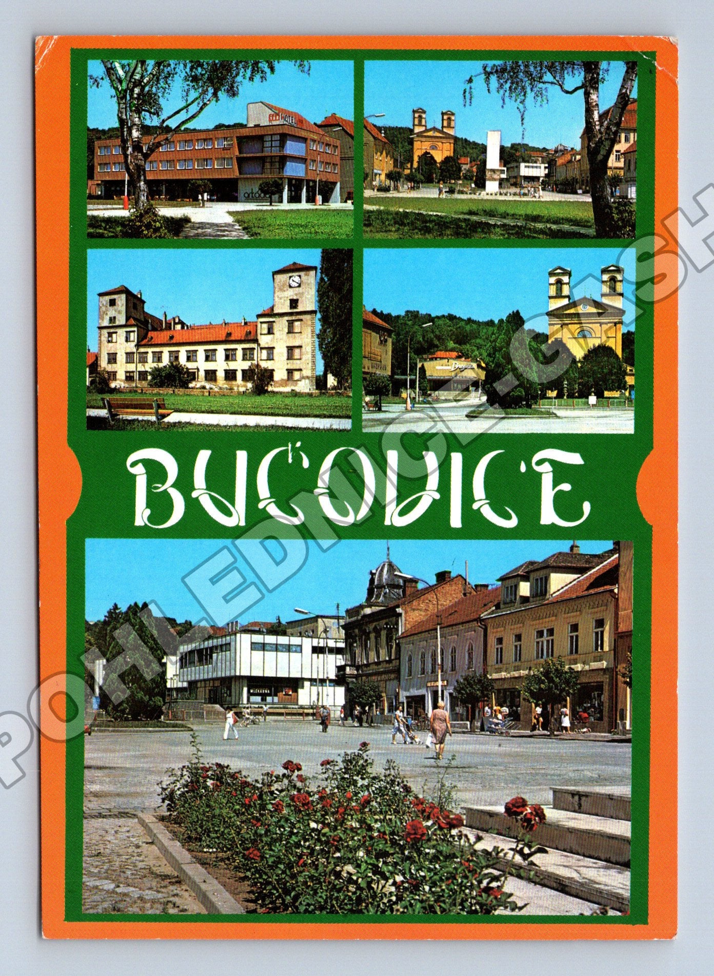 Pohlednice Bučovice koláž 1993 (M36250)