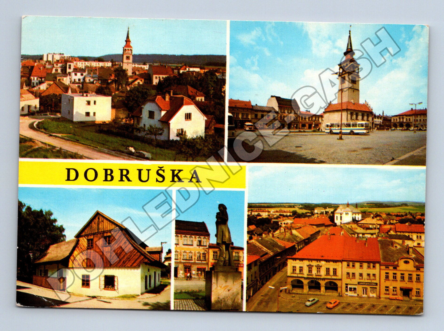 Pohlednice Dobruška více motivů cca 1976 (M36251)