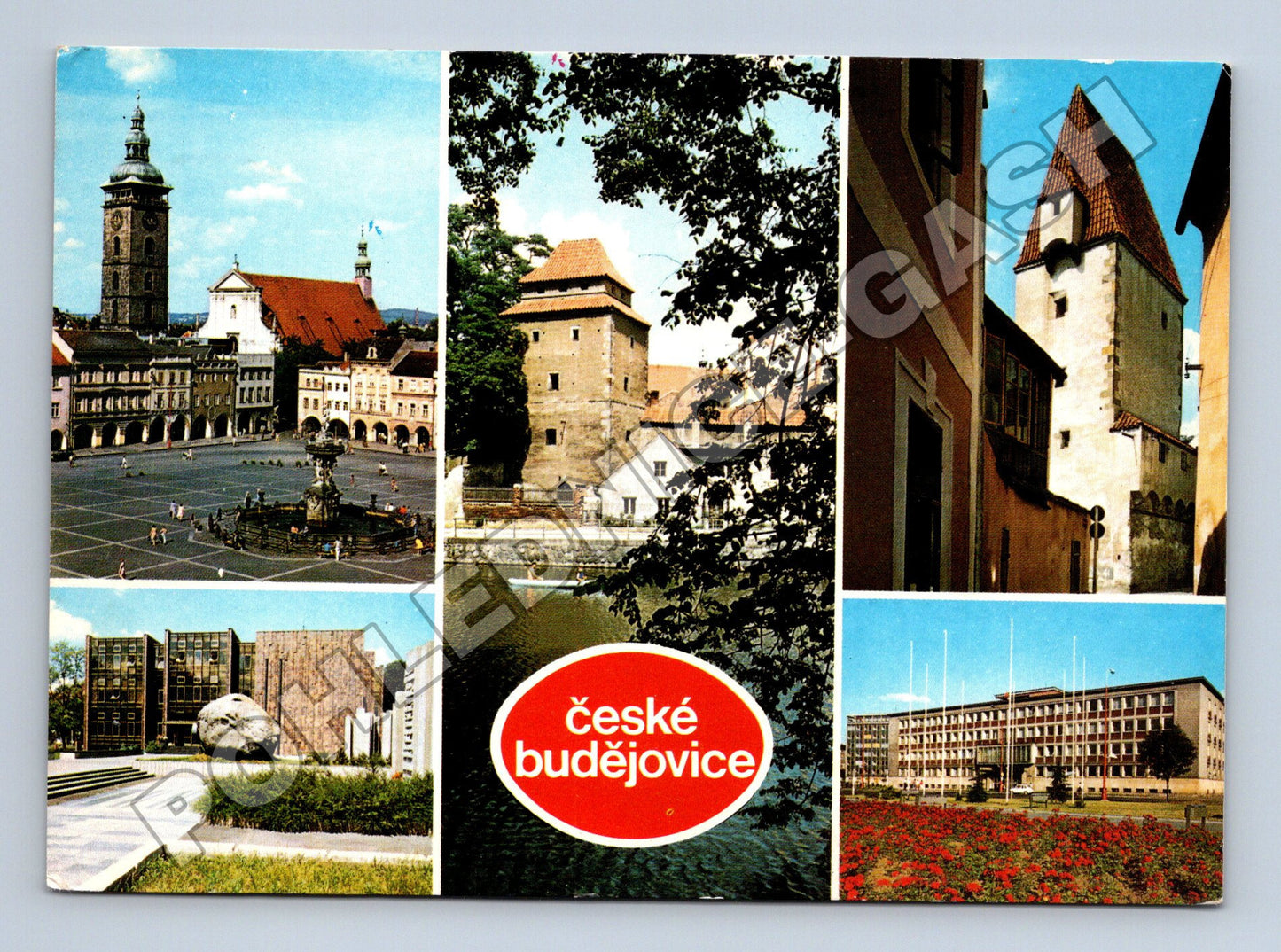 Pohlednice České Budějovice panorama 1987 (M36252)