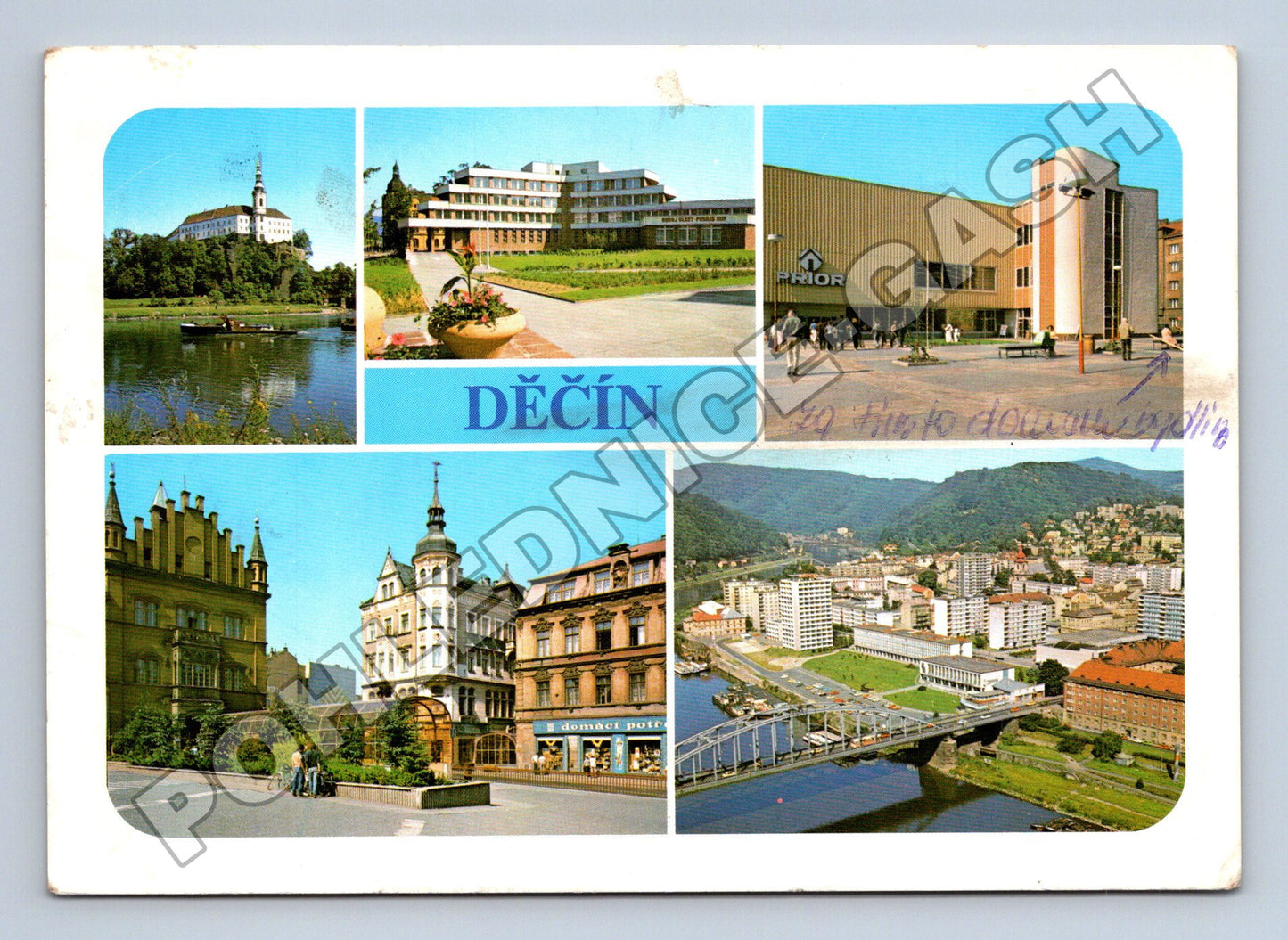 Pohlednice Děčín multi-pohled 1986 (M36253)