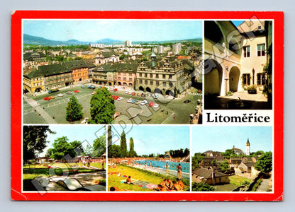 Pohlednice Litoměřice panorama, koupaliště, město (M36255)