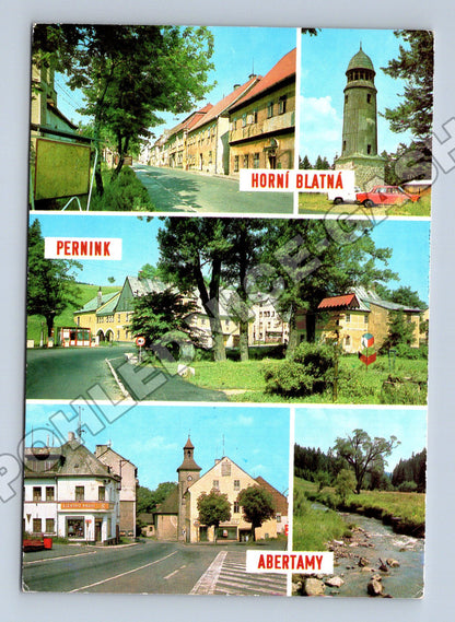 Pohlednice Horní Blatná, Pernink, Abertamy 1990 (M36266)