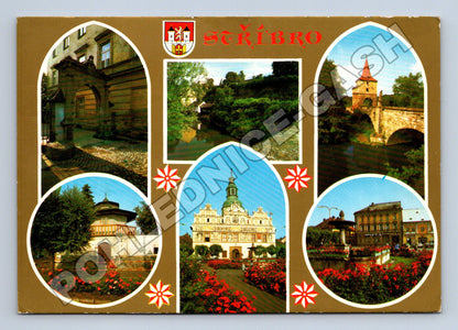 Pohlednice Stříbro více záběrů města 1975 (M36279)