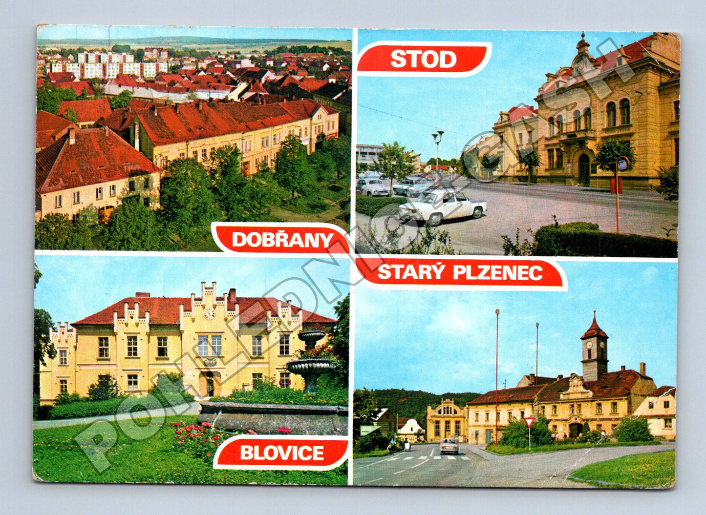 Pohlednice Dobřany Stod Blovice Starý Plzenec 1982 (M36280)