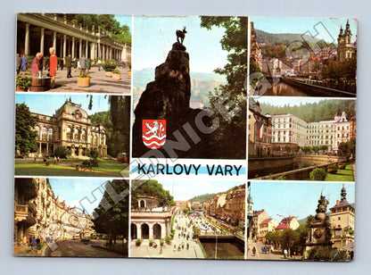Pohlednice Karlovy Vary koláž motivů 1968 (M36285)