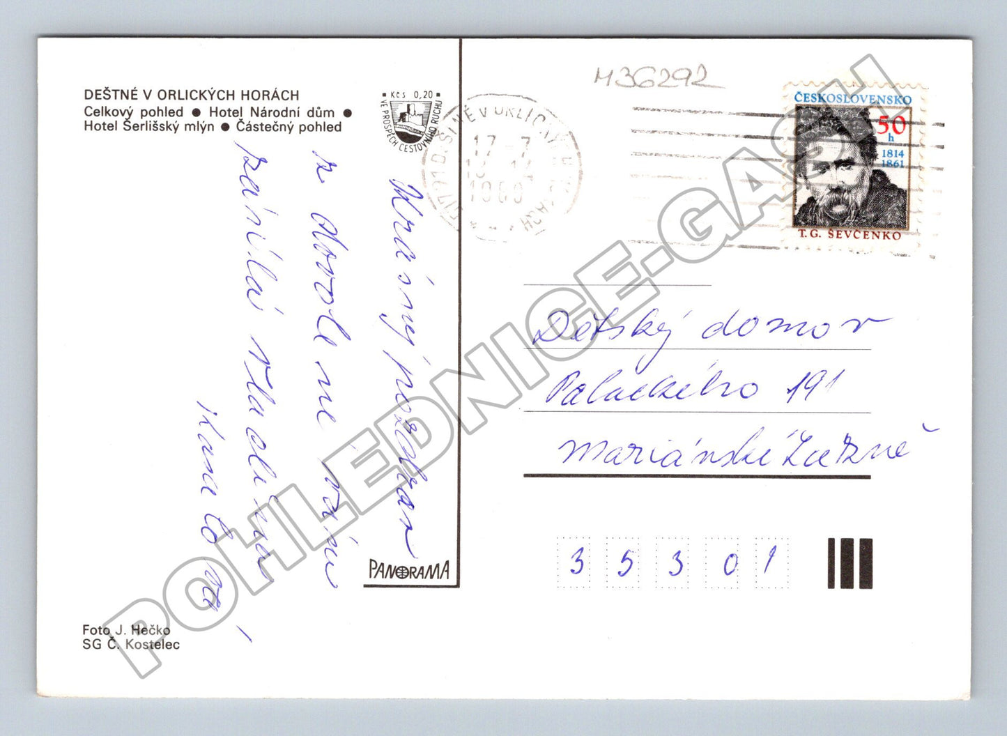 Pohlednice Deštné v Orlických horách více pohledů 196x (M36292)