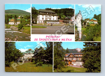 Pohlednice Špindlerův Mlýn koláž záběrů (M36293)