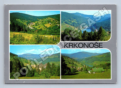 Pohlednice Krkonoše Špindlerův Mlýn Labská 1986 (M36296)