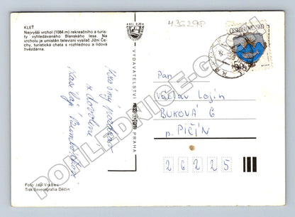 Pohlednice Kleť horská chata rozhledna hvězdárna 1991 (M36298)