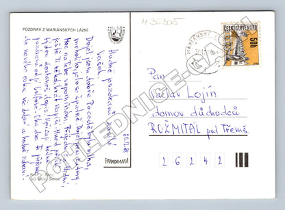 Pohlednice Mariánské Lázně zimní motiv 1989 (M36305)