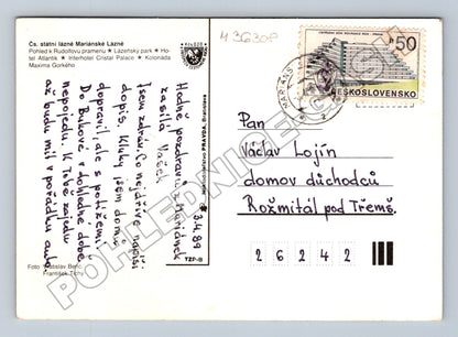 Pohlednice Mariánské Lázně koláž 1989 (M36308)