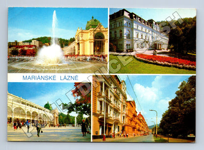 Pohlednice Mariánské Lázně Kolonáda M. Gorkého 1981 (M36313)