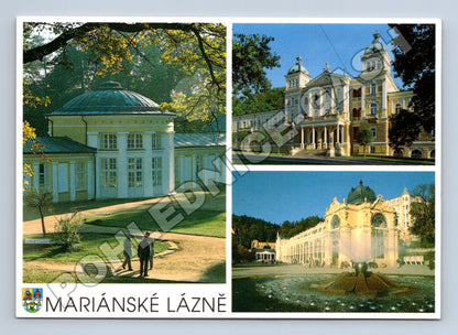 Pohlednice Mariánské Lázně lázeňské budovy 1996 (M36315)