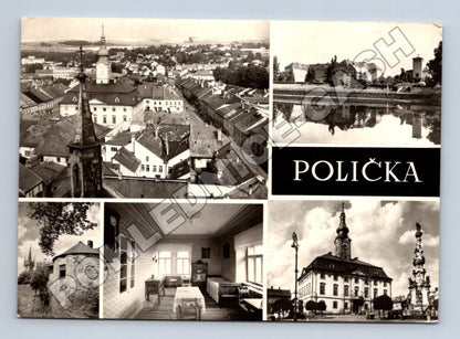 Pohlednice Polička různé pohledy 1975 (M36318)